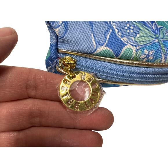 LILLY PULITZER For Estee Lauder -BLUE -Cosmetic -Makeup -Bag  Clean! - Picture 4 of 4